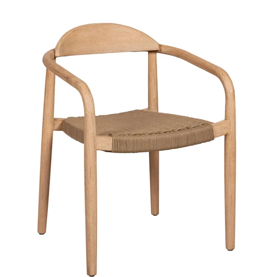Fabrique de Styles Chaises*Chaise avec accoudoirs en bois d'eucalyptus sable - Anam