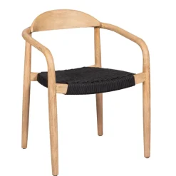 Fabrique de Styles Chaises*Chaise avec accoudoirs en bois d' eucalyptus noir - Anam