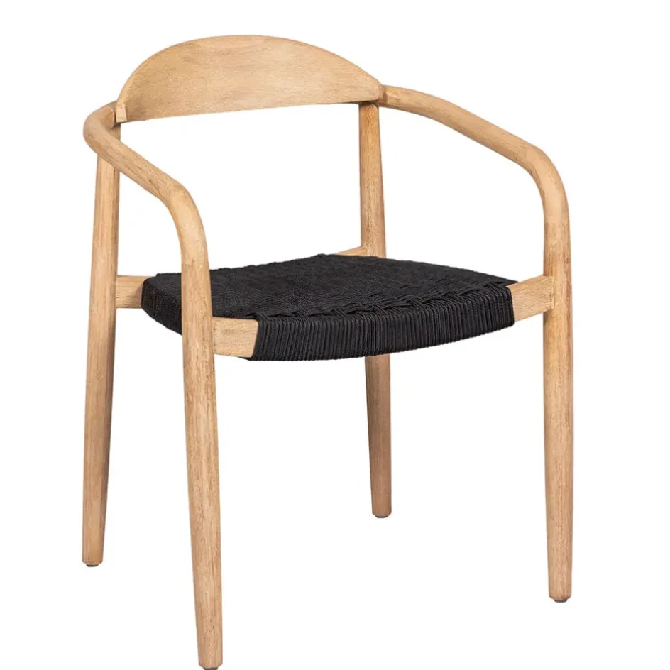 Fabrique de Styles Chaises*Chaise avec accoudoirs en bois d' eucalyptus noir - Anam