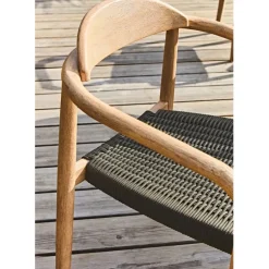Fabrique de Styles Chaises*Chaise avec accoudoirs en bois d' eucalyptus noir - Anam