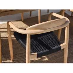Fabrique de Styles Chaises*Chaise avec accoudoirs en bois d' eucalyptus noir - Anam