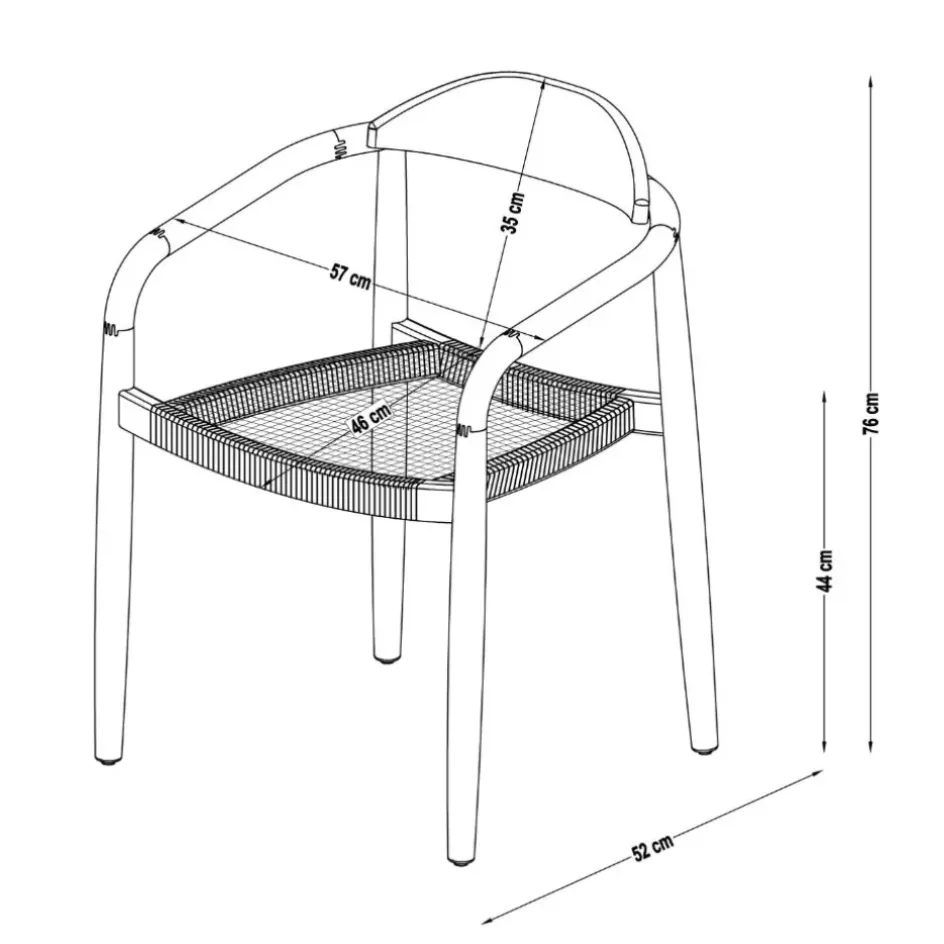 Fabrique de Styles Chaises*Chaise avec accoudoirs en bois d' eucalyptus noir - Anam