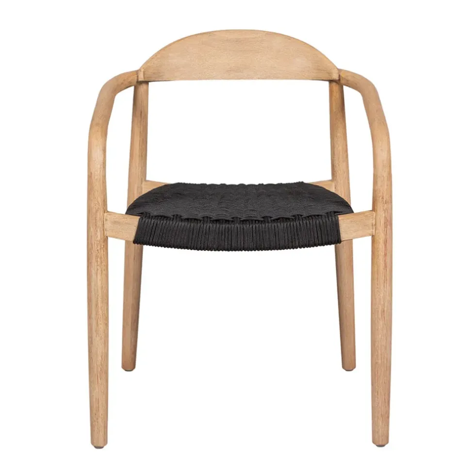 Fabrique de Styles Chaises*Chaise avec accoudoirs en bois d' eucalyptus noir - Anam