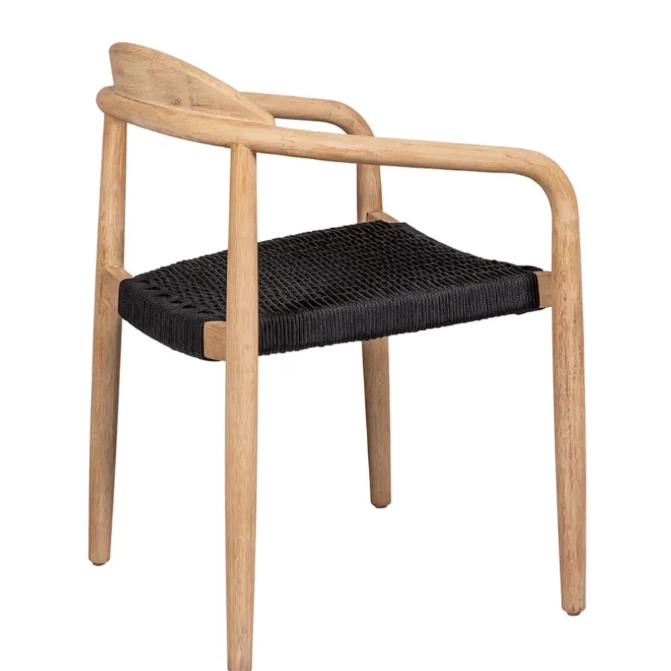 Fabrique de Styles Chaises*Chaise avec accoudoirs en bois d' eucalyptus noir - Anam
