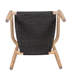 Fabrique de Styles Chaises*Chaise avec accoudoirs en bois d' eucalyptus noir - Anam