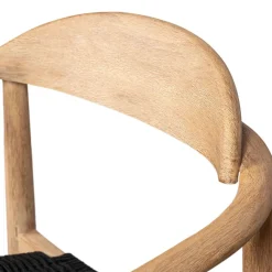 Fabrique de Styles Chaises*Chaise avec accoudoirs en bois d' eucalyptus noir - Anam