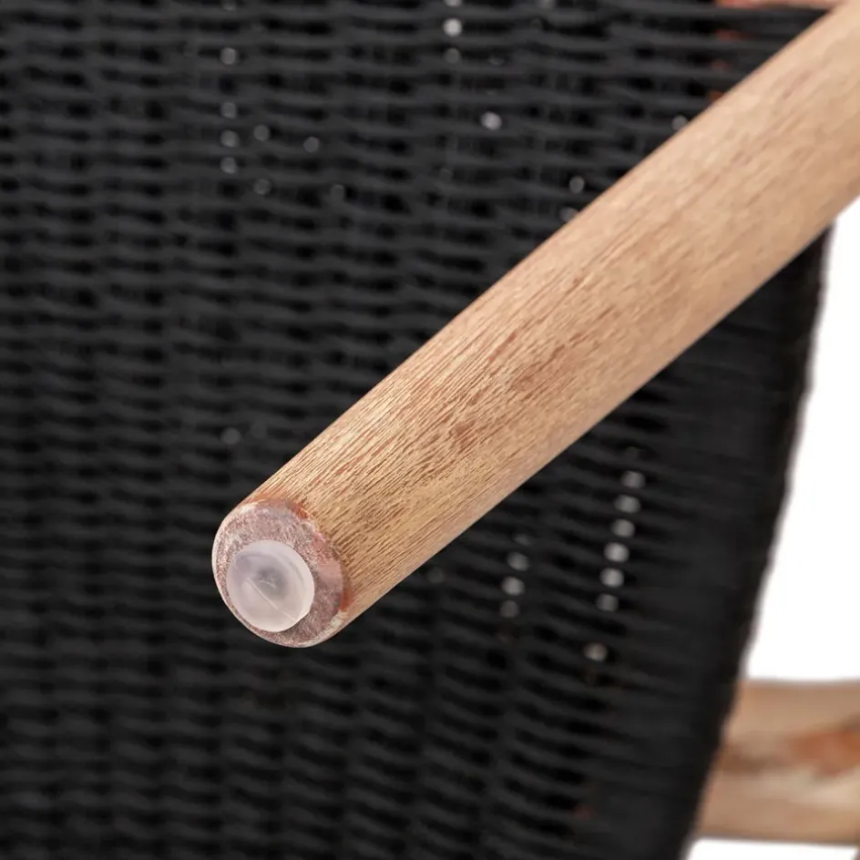 Fabrique de Styles Chaises*Chaise avec accoudoirs en bois d' eucalyptus noir - Anam