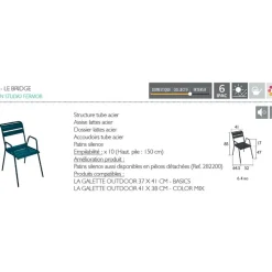 Enfant Fabrique de Styles Chaises, Fauteuils|Jardin*Chaise bridge d'extérieur en acier - Monceau