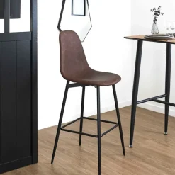 Fabrique de Styles Tabourets Et Chaises De Bar*Chaise de bar effet cuir H70cm - Amber