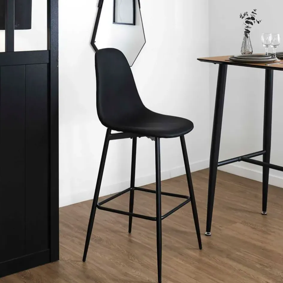 Fabrique de Styles Tabourets Et Chaises De Bar*Chaise de bar effet cuir H70cm - Amber