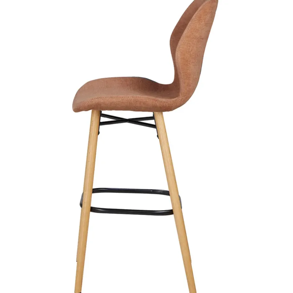 Fabrique de Styles Tabourets Et Chaises De Bar*Chaise de bar en tissu soft touch nèfle h65cm - Keri