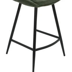 Fabrique de Styles Tabourets Et Chaises De Bar*Chaise de bar en velours côtelé vert h67cm - Ben