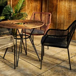 Enfant Fabrique de Styles Chaises, Fauteuils|Jardin*Chaise de jardin empilable en résine tressée - Seville