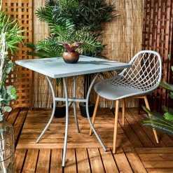 Enfant Fabrique de Styles Chaises, Fauteuils|Jardin*Chaise de jardin en plastique grise - Malaga