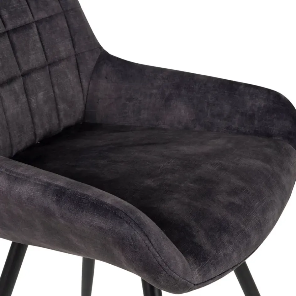 Fabrique de Styles Chaises*Chaise de salle à manger en velours - dana