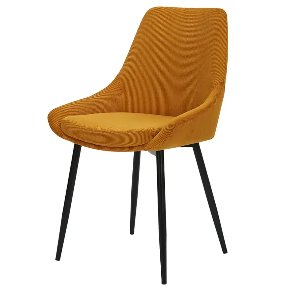 Fabrique de Styles Chaises*Chaise de salle à manger en velours côtelé - Ben