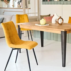 Fabrique de Styles Chaises*Chaise de salle à manger en tissu matelassé - Lilly