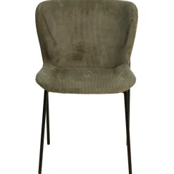 Fabrique de Styles Chaises*Chaise de salle à manger en velours côtelé foncé - Holden