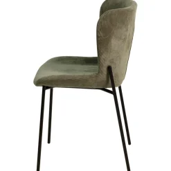 Fabrique de Styles Chaises*Chaise de salle à manger en velours côtelé foncé - Holden