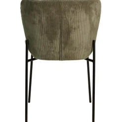 Fabrique de Styles Chaises*Chaise de salle à manger en velours côtelé foncé - Holden