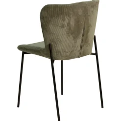 Fabrique de Styles Chaises*Chaise de salle à manger en velours côtelé foncé - Holden