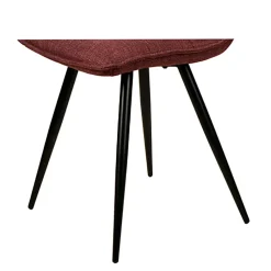 Fabrique de Styles Chaises*Chaise de salle à manger en tissu matelassé pourpre - Alize
