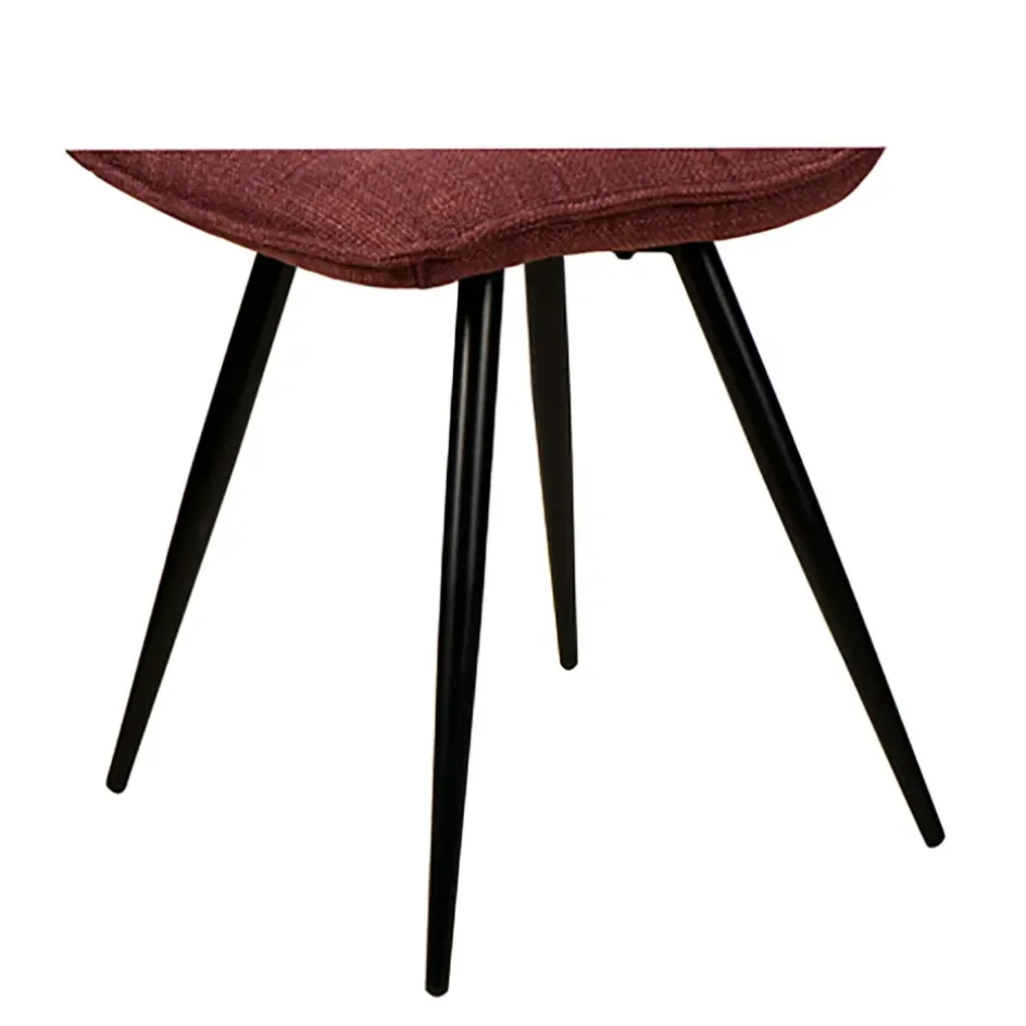 Fabrique de Styles Chaises*Chaise de salle à manger en tissu matelassé pourpre - Alize