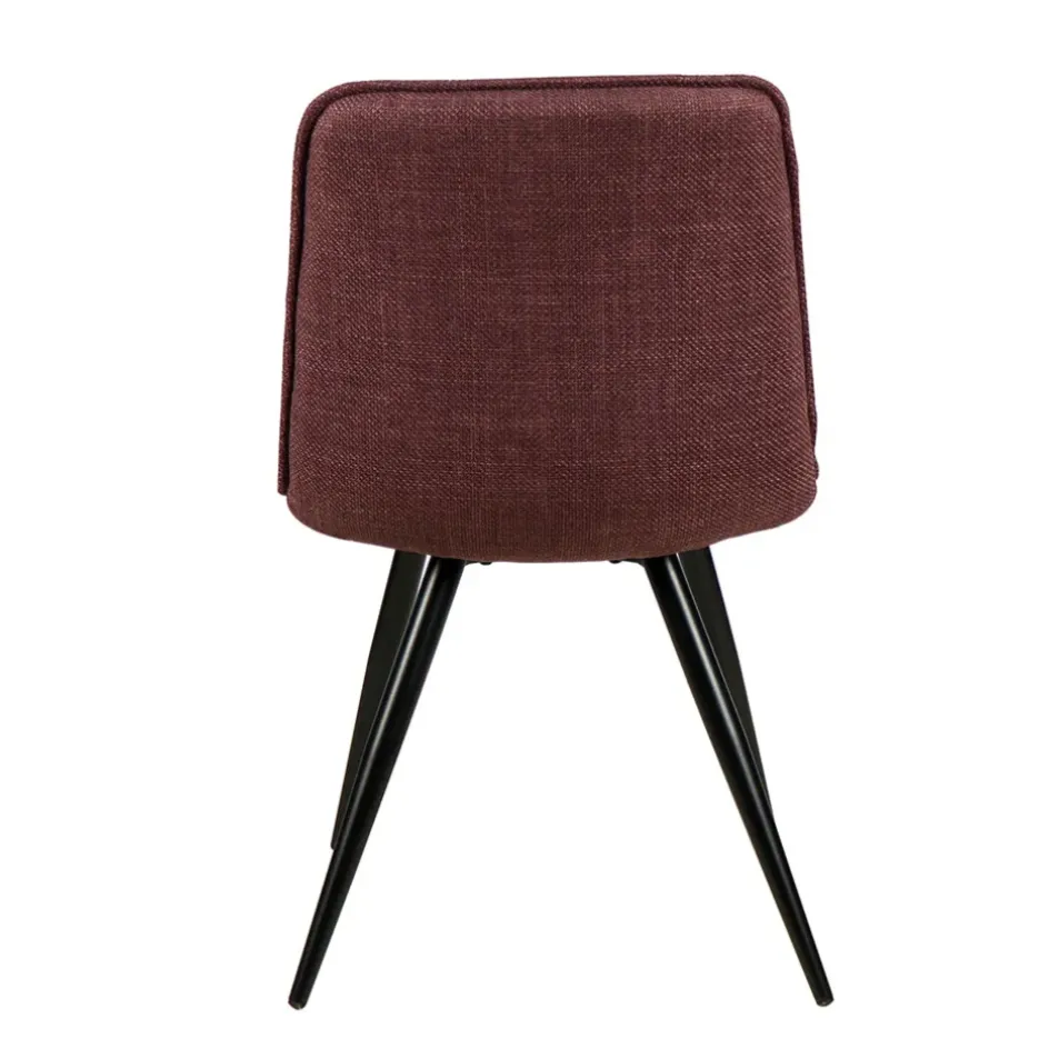 Fabrique de Styles Chaises*Chaise de salle à manger en tissu matelassé pourpre - Alize