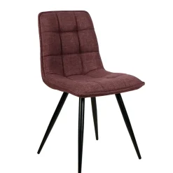Fabrique de Styles Chaises*Chaise de salle à manger en tissu matelassé pourpre - Alize