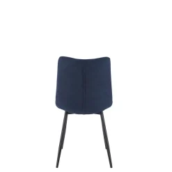 Fabrique de Styles Chaises*Chaise de salle à manger en tissu matelassé bleu - Lilly