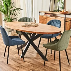 Fabrique de Styles Chaises*Chaise de salle à manger en velours côtelé - Ben