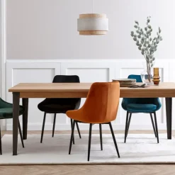 Fabrique de Styles Chaises*Chaise de salle à manger en velours - Ben