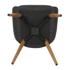 Fabrique de Styles Chaises*Chaise de salle à manger en tissu anthracite - Ben