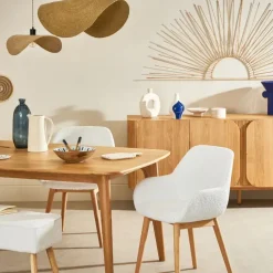 Fabrique de Styles Chaises*Chaise de salle à manger en tissu bouclette - Altea