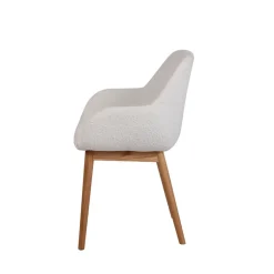 Fabrique de Styles Chaises*Chaise de salle à manger en tissu bouclette - Altea