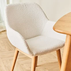 Fabrique de Styles Chaises*Chaise de salle à manger en tissu bouclette - Altea