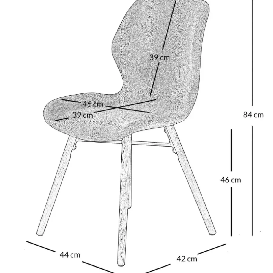 Fabrique de Styles Chaises*Chaise de salle en manger en tissu noir - Gloria