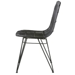 Fabrique de Styles Chaises*Chaise en rotin naturel et metal - KUBU