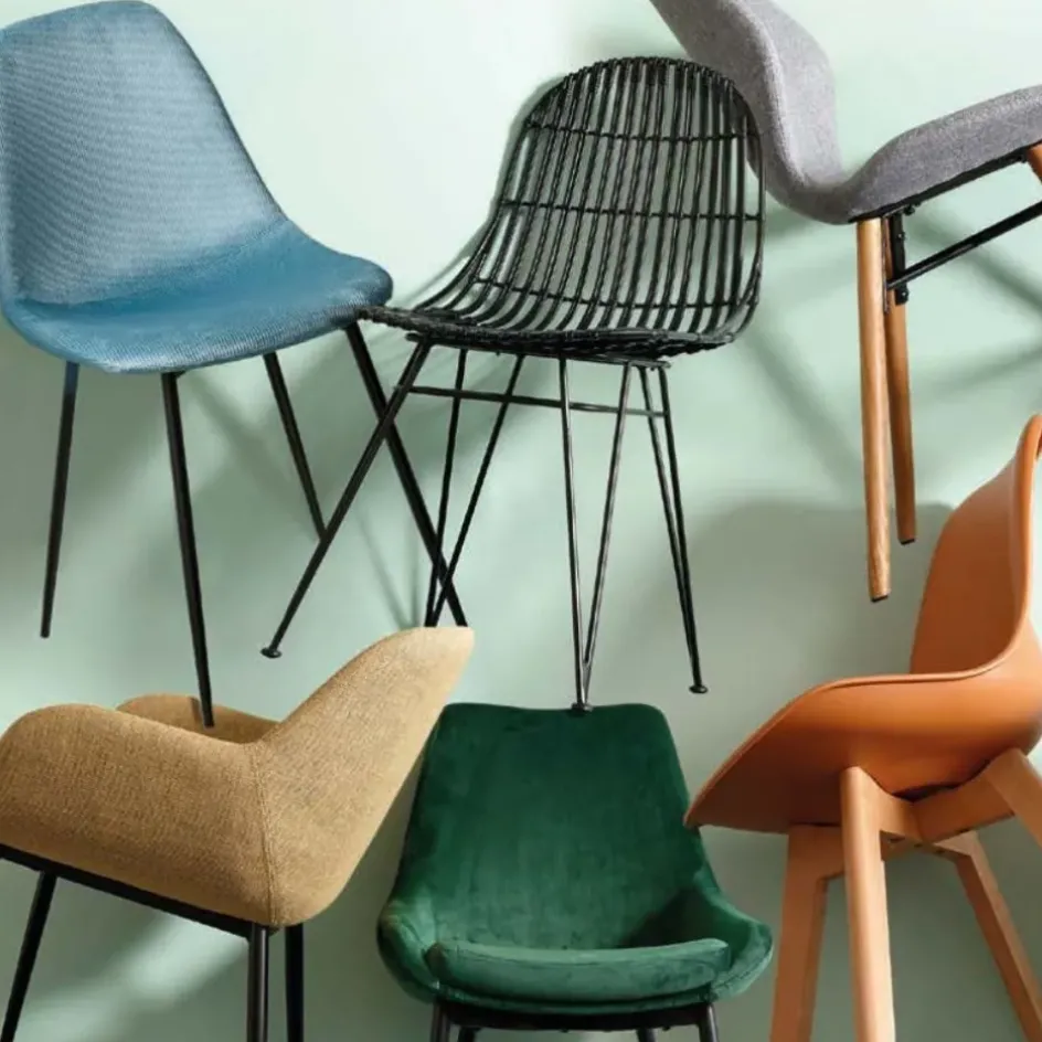 Fabrique de Styles Chaises*Chaise en rotin naturel et metal - KUBU