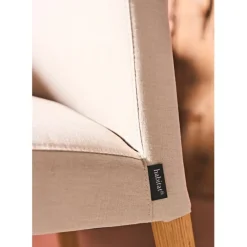 Fabrique de Styles Chaises*Chaise en tissu tapissée beige - Valentina