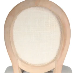 Fabrique de Styles Chaises*Chaise medaillon en bois d'hévea et cannage