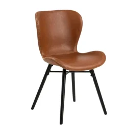 Fabrique de Styles Chaises*Chaise salle à manger aspect cuir rétro - Batla