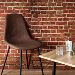 Fabrique de Styles Chaises*Chaise salle à manger effet cuir - Amber