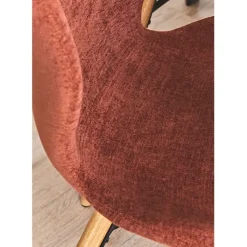 Fabrique de Styles Chaises*Chaise salle à manger en tissu soft touch acajou - Keri