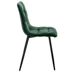 Fabrique de Styles Chaises*Chaise salle à manger en tissu vert - Mony