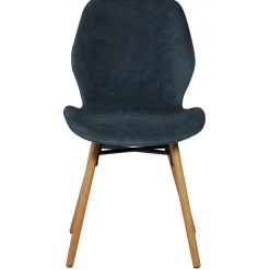 Fabrique de Styles Chaises*Chaise salle à manger en tissu soft touch bleu foncé - Keri