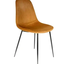 Fabrique de Styles Chaises*Chaise salle à manger en velours cotelé moutarde - Julia