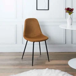 Fabrique de Styles Chaises*Chaise salle à manger en velours cotelé moutarde - Julia