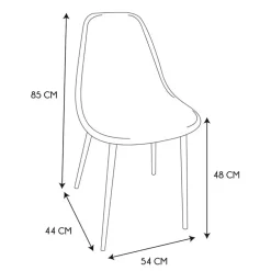 Fabrique de Styles Chaises*Chaise salle à manger en velours cotelé - Julia