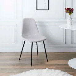 Fabrique de Styles Chaises*Chaise salle à manger en velours cotelé clair - Julia